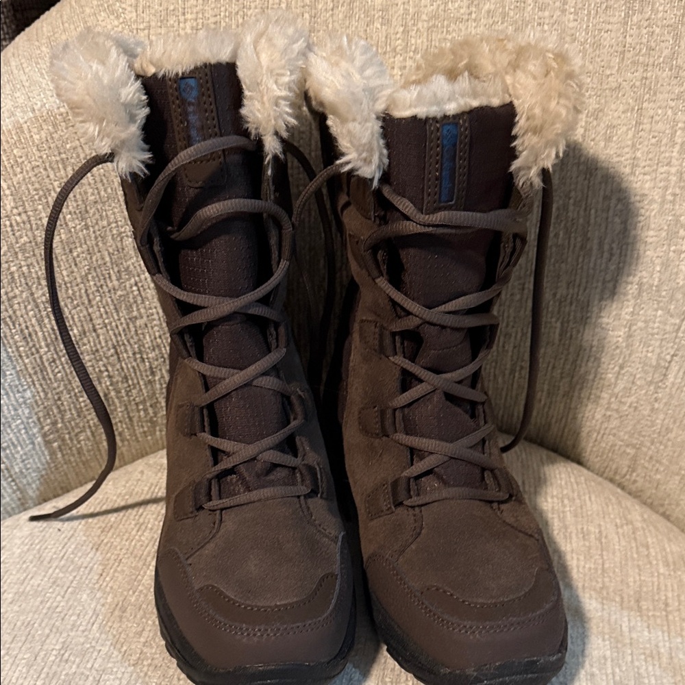 Columbia Brown Fur-Lined Winter Boots